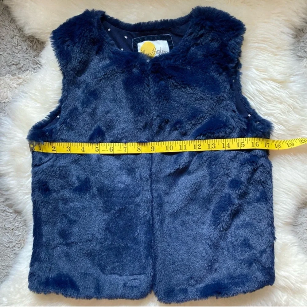 NWT Mini Boden Faux Fur Vest Size 11-12Y
